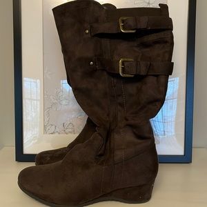 Penningtons Faux Suede Knee High Boot